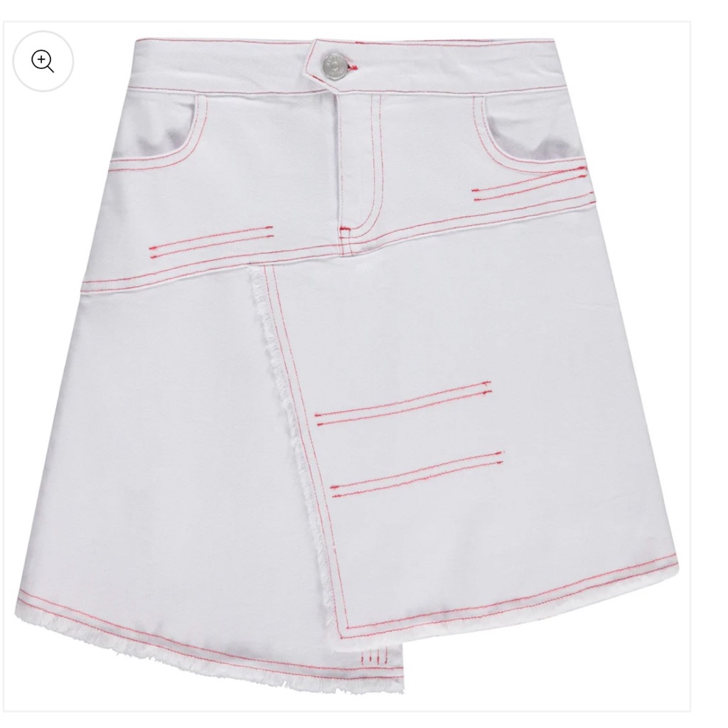 Nwot Jaybee White Stitched Denim Skirt Nwot Jaybee White Stitched Denim Skirt